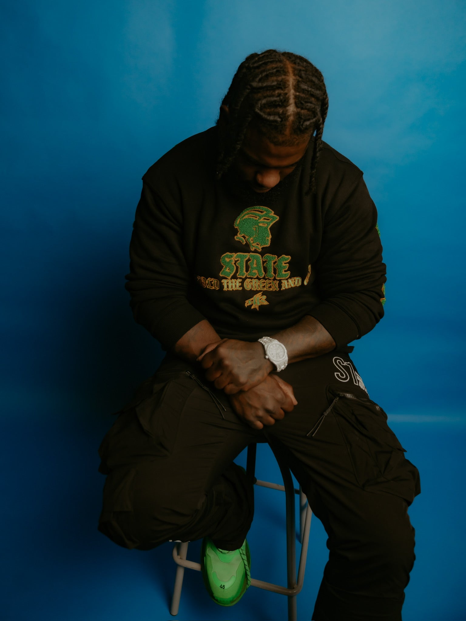 AncientBrand Behold Green and Gold Sweatshirt (Black)